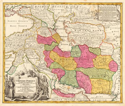 Map of Persia by Johann Baptista Homann